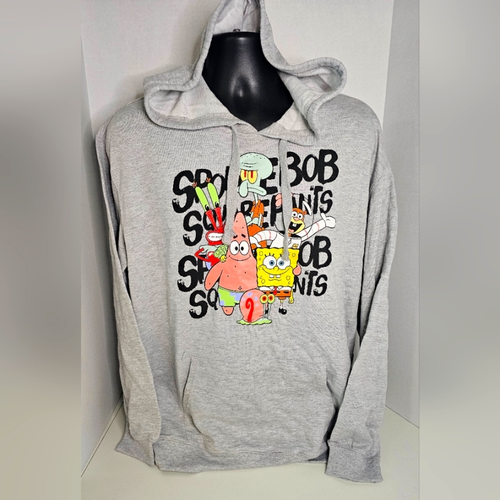 SpongeBob Characters Graphic Hoodie W Pockets Womens XL